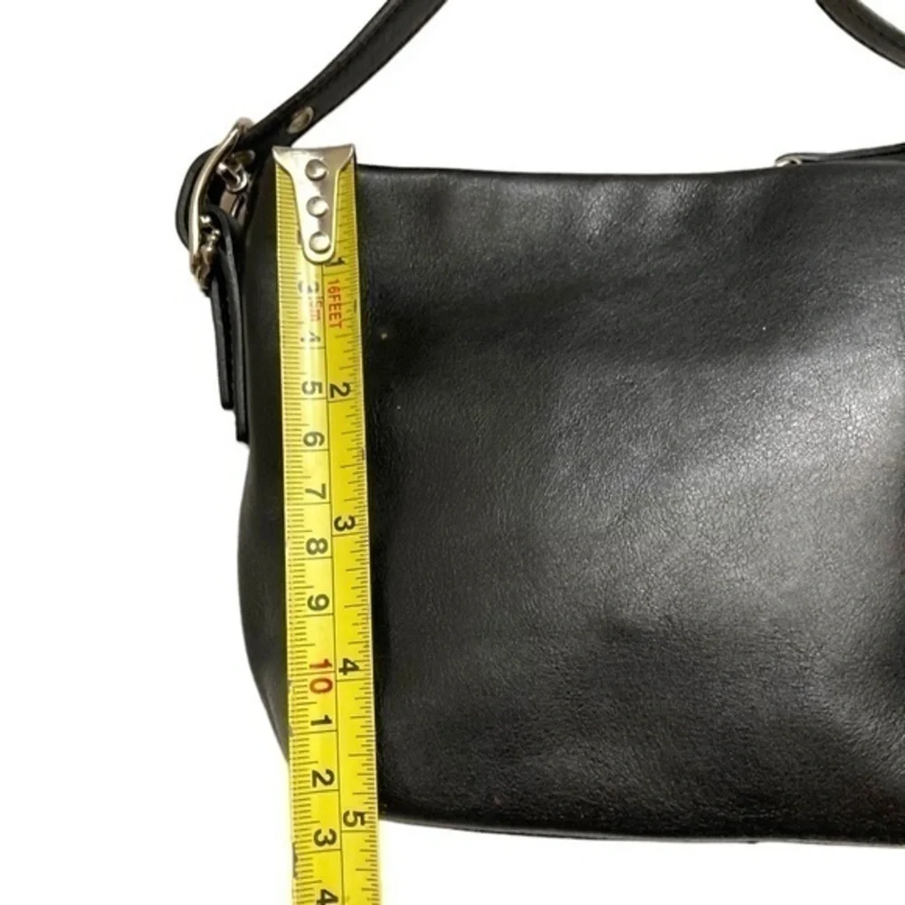 Coach black leather vintage mini bucket bag rare
